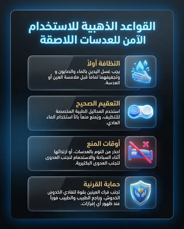3 أضرار خطيرة تسببها العدسات اللاصقة.. و7 قواعد ذهبية لحماية عينيك من التلف!